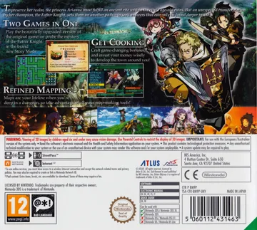 Etrian Odyssey 2 Untold - The Fafnir Knight (Europe) box cover back